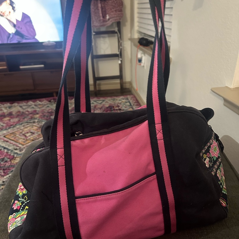 Vera Bradley Pink and Black duffle Bag